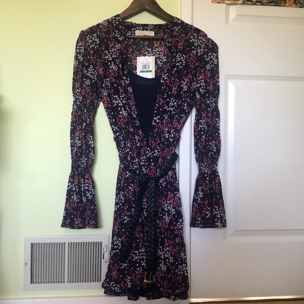 Michael kors Floral Georgette Shirtdress